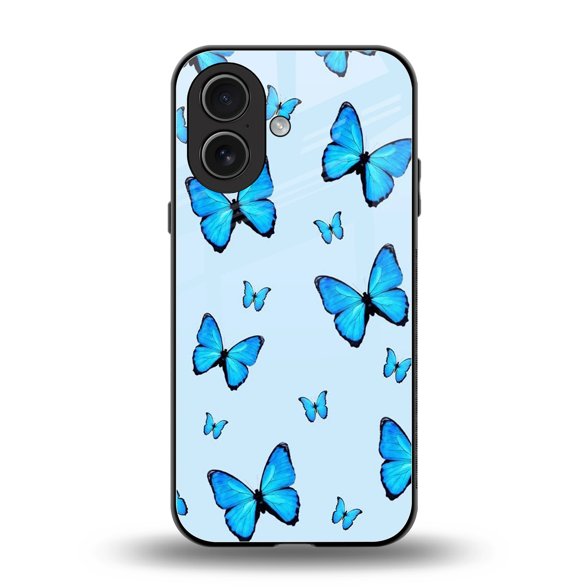 Gimme Butterflies Aesthetic back phone cover | glass case for iphone 17