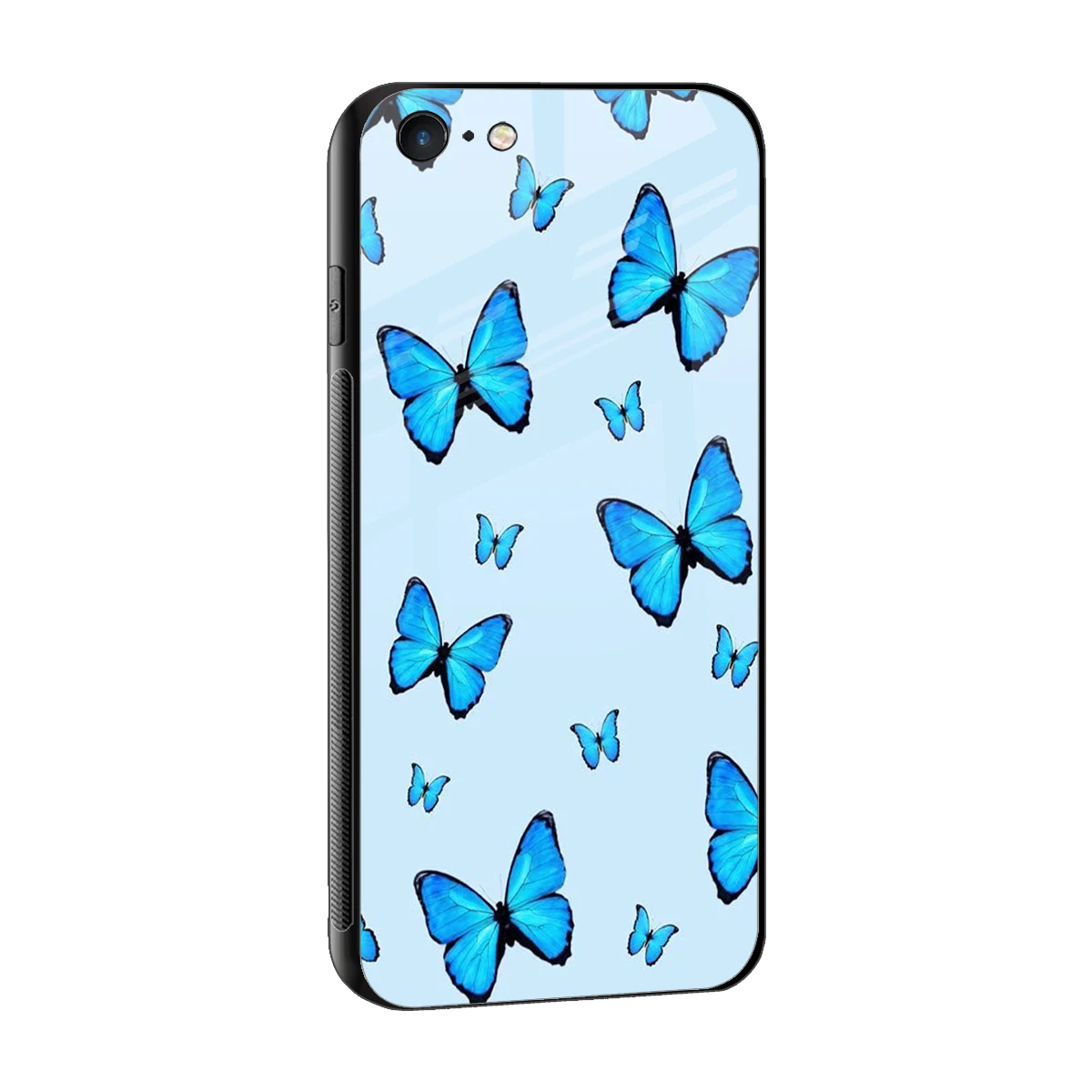 Gimme Butterflies Aesthetic sleek iphone 6s cover with tempered glass back and TPU edges