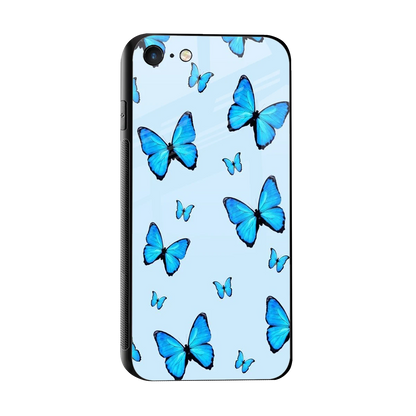 Gimme Butterflies Aesthetic sleek iphone 7 cover with tempered glass back and TPU edges