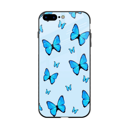 Gimme Butterflies Aesthetic back phone cover | glass case for iphone 7 plus