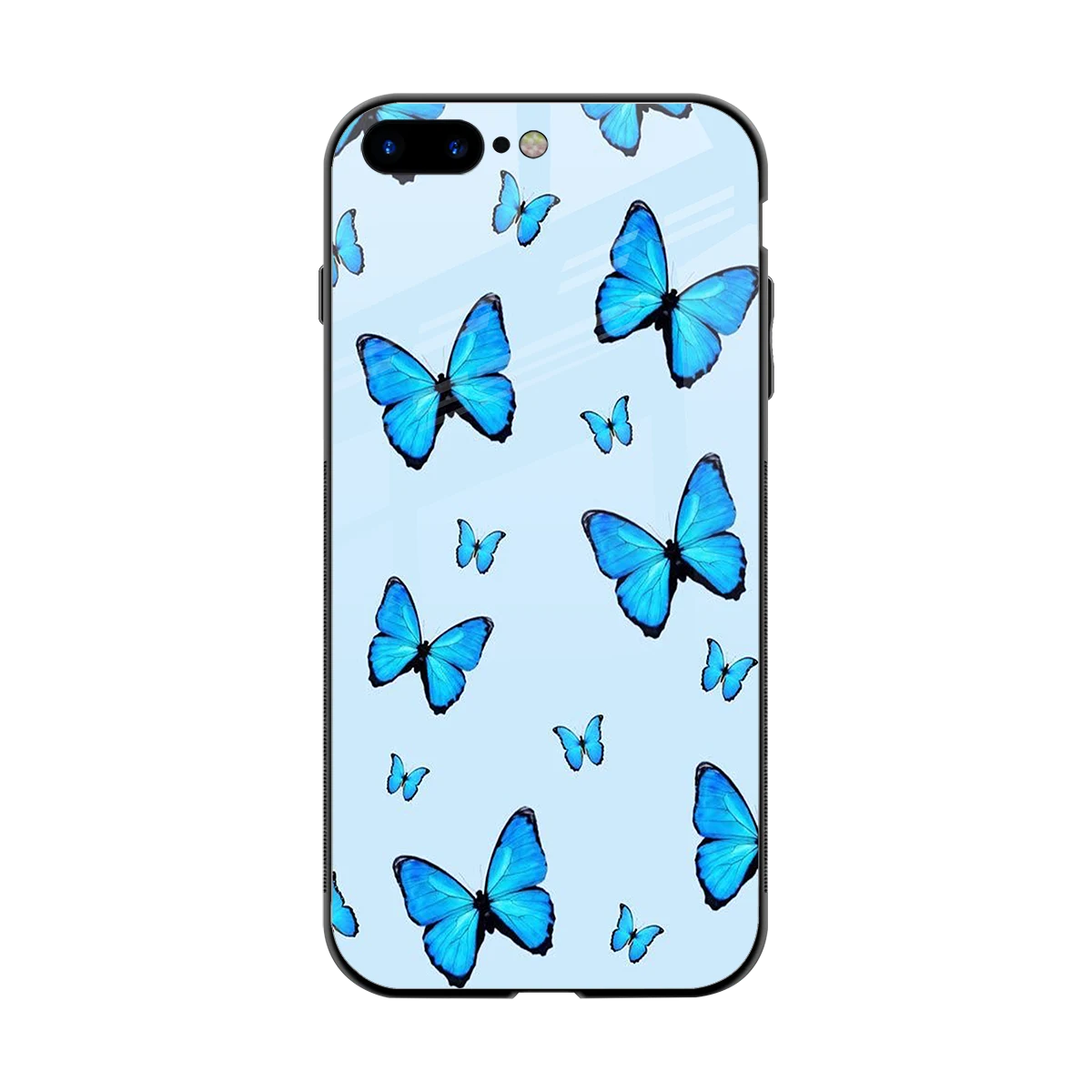 Gimme Butterflies Aesthetic back phone cover | glass case for iphone 8 plus