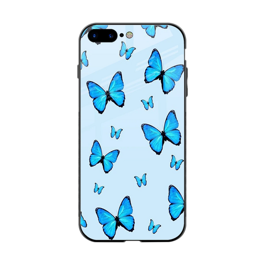 Gimme Butterflies Aesthetic back phone cover | glass case for iphone 8 plus