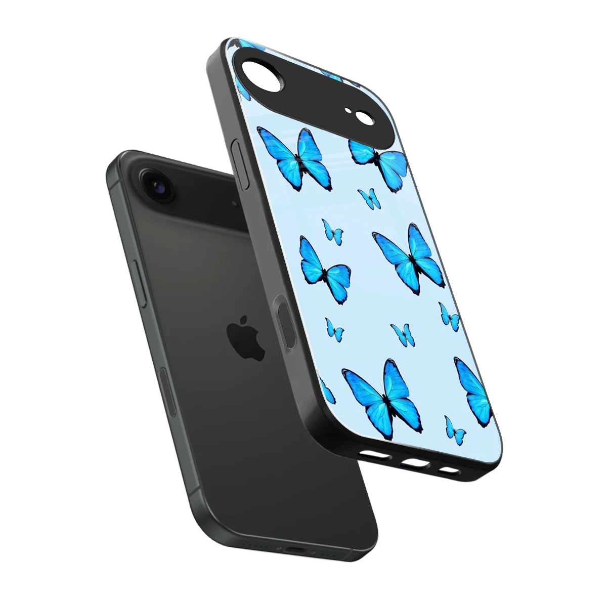 Gimme Butterflies Aesthetic sleek iphone air cover with tempered glass back and TPU edges