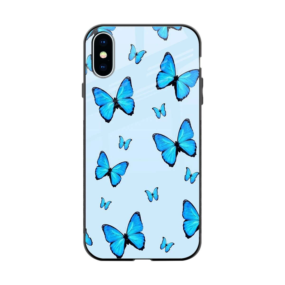 Gimme Butterflies Aesthetic back phone cover | glass case for iphone xs