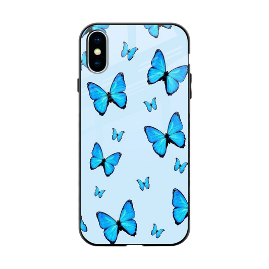 Gimme Butterflies Aesthetic back phone cover | glass case for iphone xs