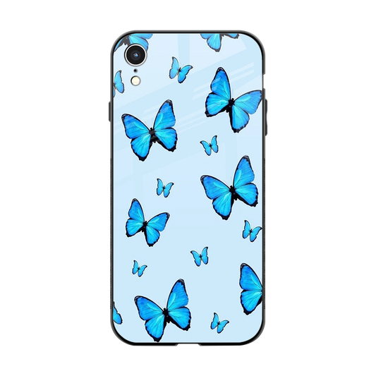 Gimme Butterflies Aesthetic back phone cover | glass case for iphone xr