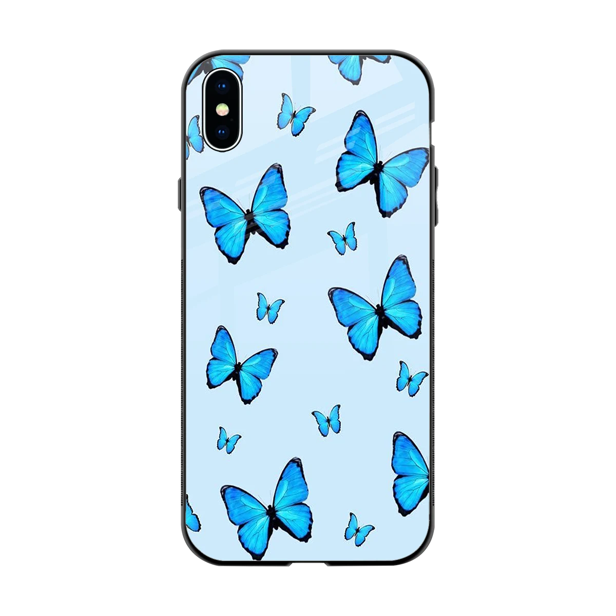 Gimme Butterflies Aesthetic back phone cover | glass case for iphone xs max