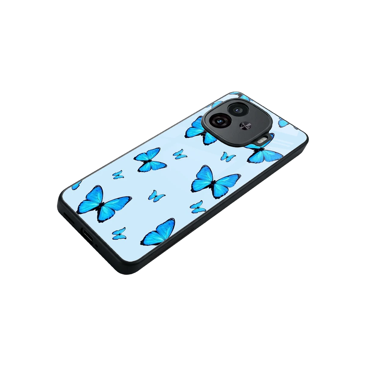 Gimme Butterflies Aesthetic stylish phone case for iqoo neo 10r 5g | glossy glass and slim fit