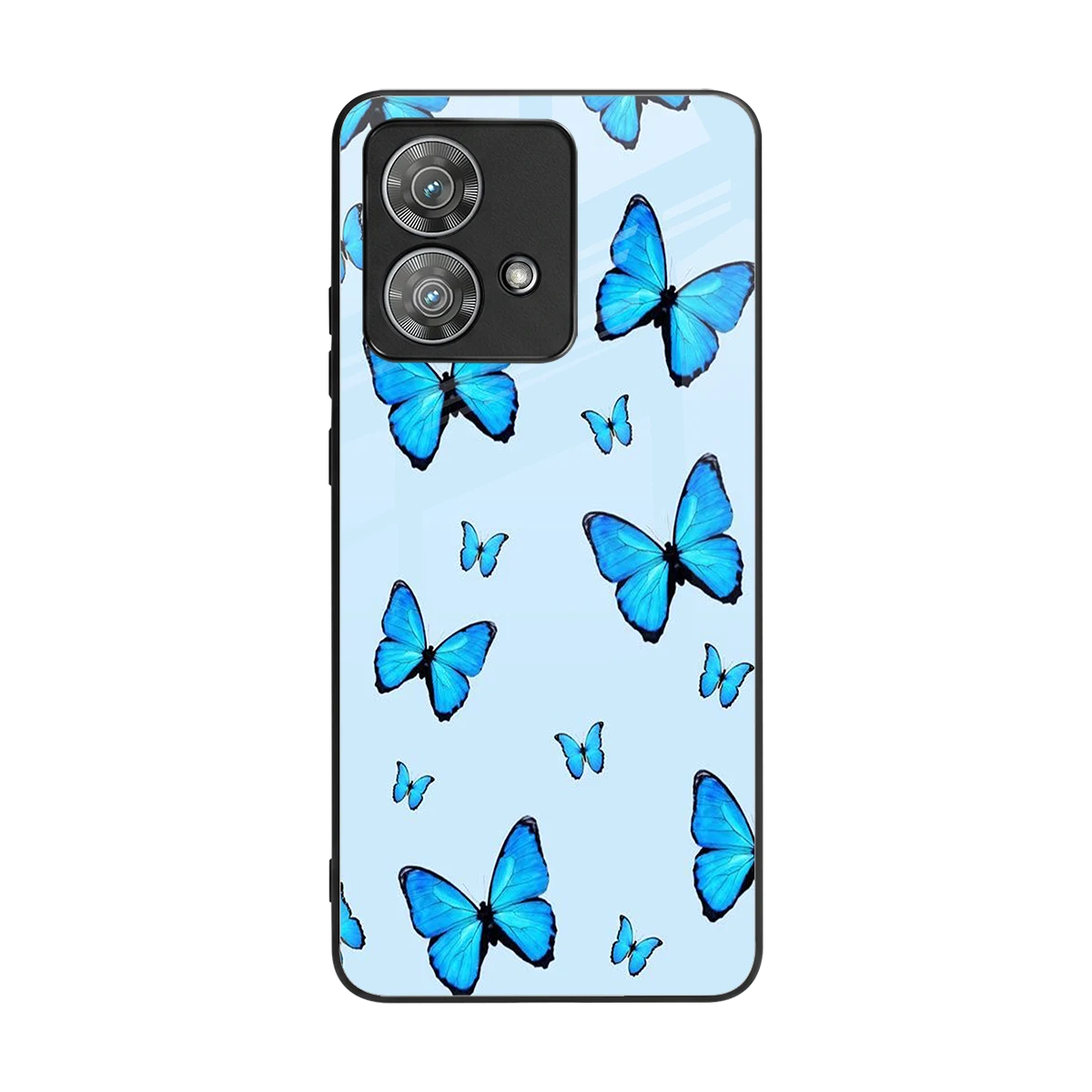 Gimme Butterflies Aesthetic back phone cover | glass case for motorola edge 40 neo 5g