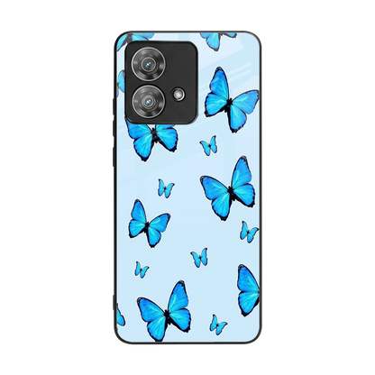 Gimme Butterflies Aesthetic back phone cover | glass case for motorola edge 40 neo 5g