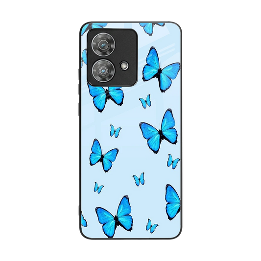 Gimme Butterflies Aesthetic back phone cover | glass case for motorola edge 40 neo 5g
