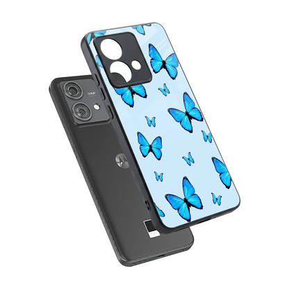 Gimme Butterflies Aesthetic sleek motorola edge 40 neo 5g cover with tempered glass back and TPU edges
