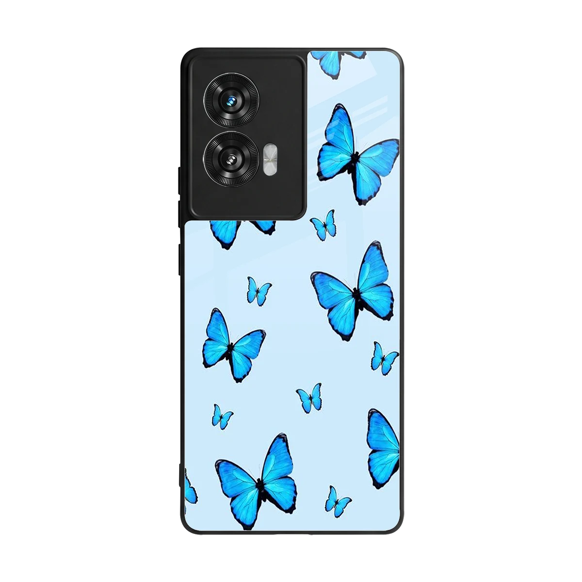 Gimme Butterflies Aesthetic back phone cover | glass case for motorola edge 50 fusion