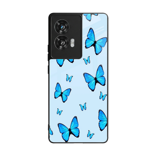Gimme Butterflies Aesthetic back phone cover | glass case for motorola edge 50 fusion