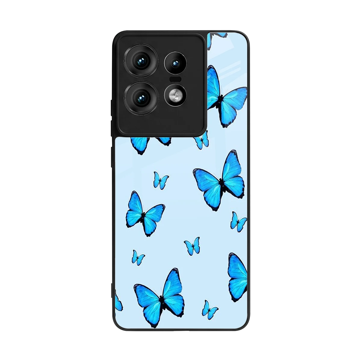 Gimme Butterflies Aesthetic back phone cover | glass case for motorola edge 50 pro