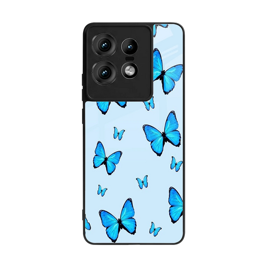 Gimme Butterflies Aesthetic back phone cover | glass case for motorola edge 50 pro