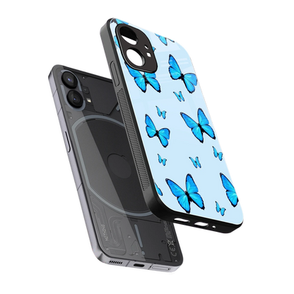 Gimme Butterflies Aesthetic sleek nothing phone 1 cover with tempered glass back and TPU edges