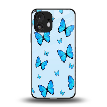 Gimme Butterflies Aesthetic back phone cover | glass case for nothing phone 2