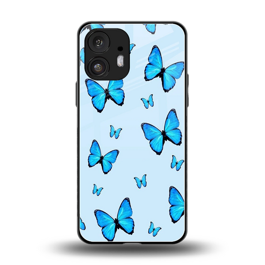 Gimme Butterflies Aesthetic back phone cover | glass case for nothing phone 2