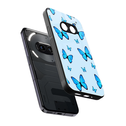 Gimme Butterflies Aesthetic sleek nothing phone 2a plus cover with tempered glass back and TPU edges