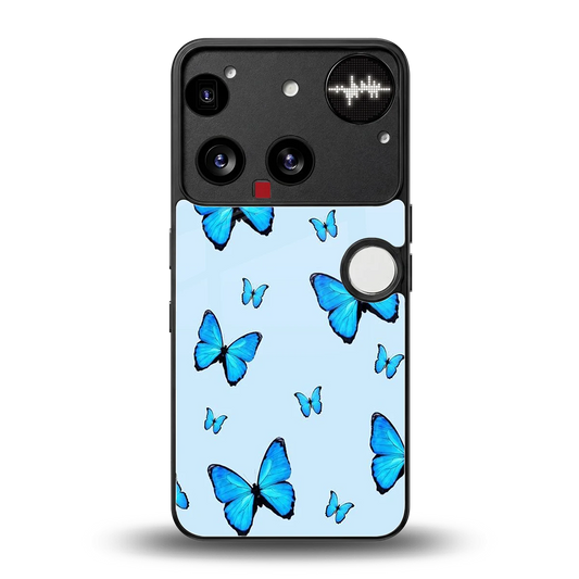 Gimme Butterflies Aesthetic back phone cover | glass case for nothing phone 3