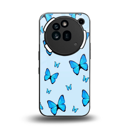Gimme Butterflies Aesthetic back phone cover | glass case for nothing phone 3a pro