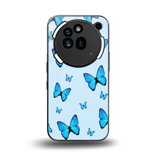 Gimme Butterflies Aesthetic back phone cover | glass case for nothing phone 3a pro