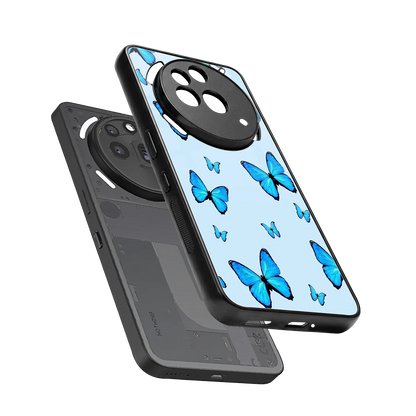Gimme Butterflies Aesthetic sleek nothing phone 3a pro cover with tempered glass back and TPU edges