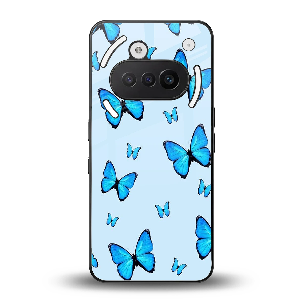 Gimme Butterflies Aesthetic back phone cover | glass case for nothing phone 3a
