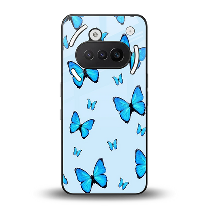 Gimme Butterflies Aesthetic back phone cover | glass case for nothing phone 3a