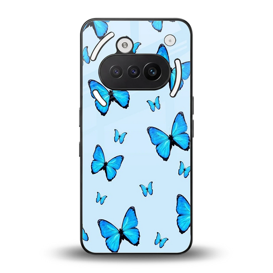 Gimme Butterflies Aesthetic back phone cover | glass case for nothing phone 3a