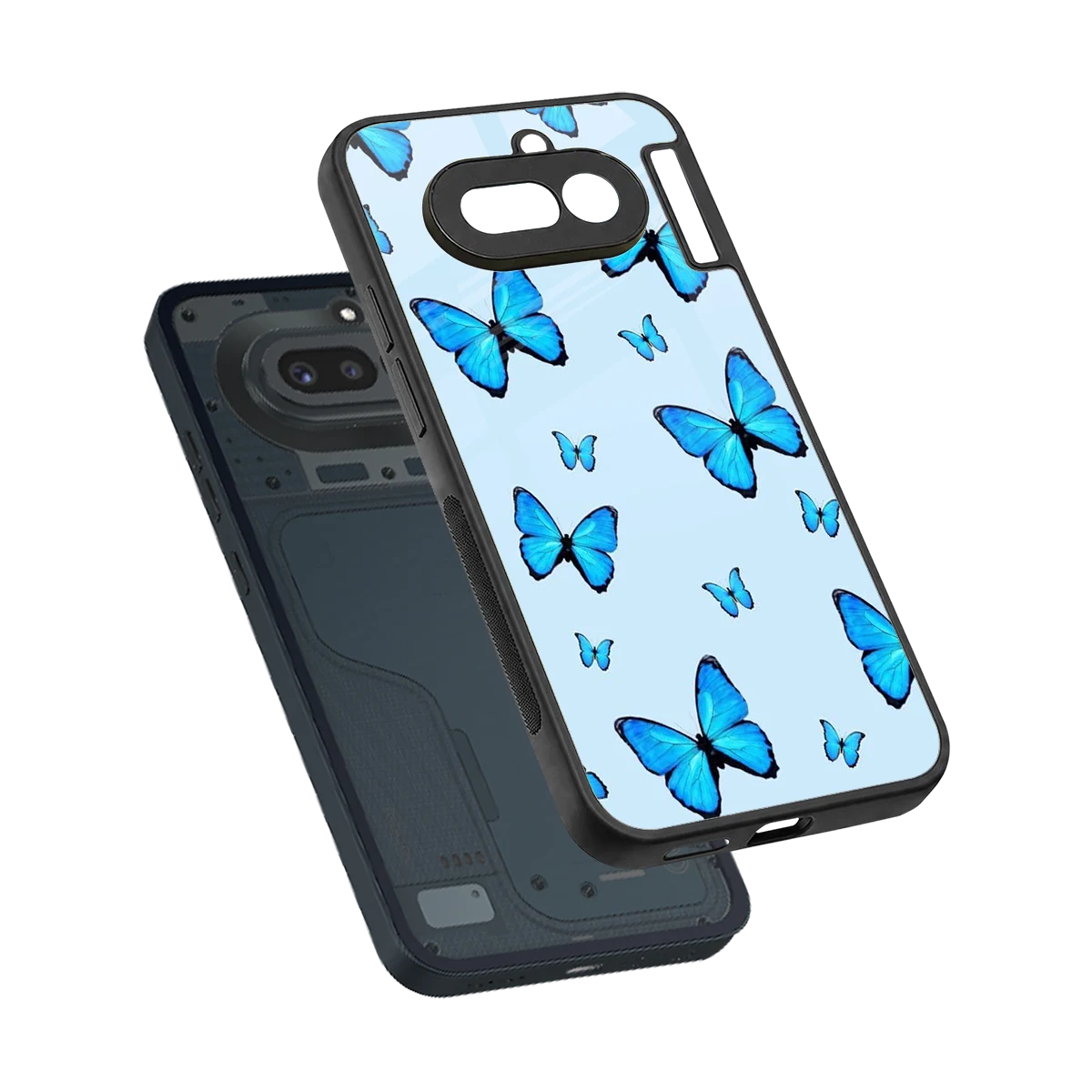 Gimme Butterflies Aesthetic sleek nothing phone 4a cover with tempered glass back and TPU edges