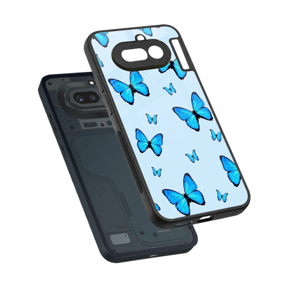 Gimme Butterflies Aesthetic sleek nothing phone 4a cover with tempered glass back and TPU edges
