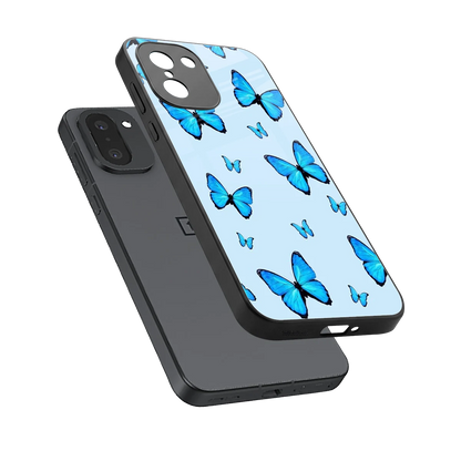 Gimme Butterflies Aesthetic sleek oneplus 15r cover with tempered glass back and TPU edges