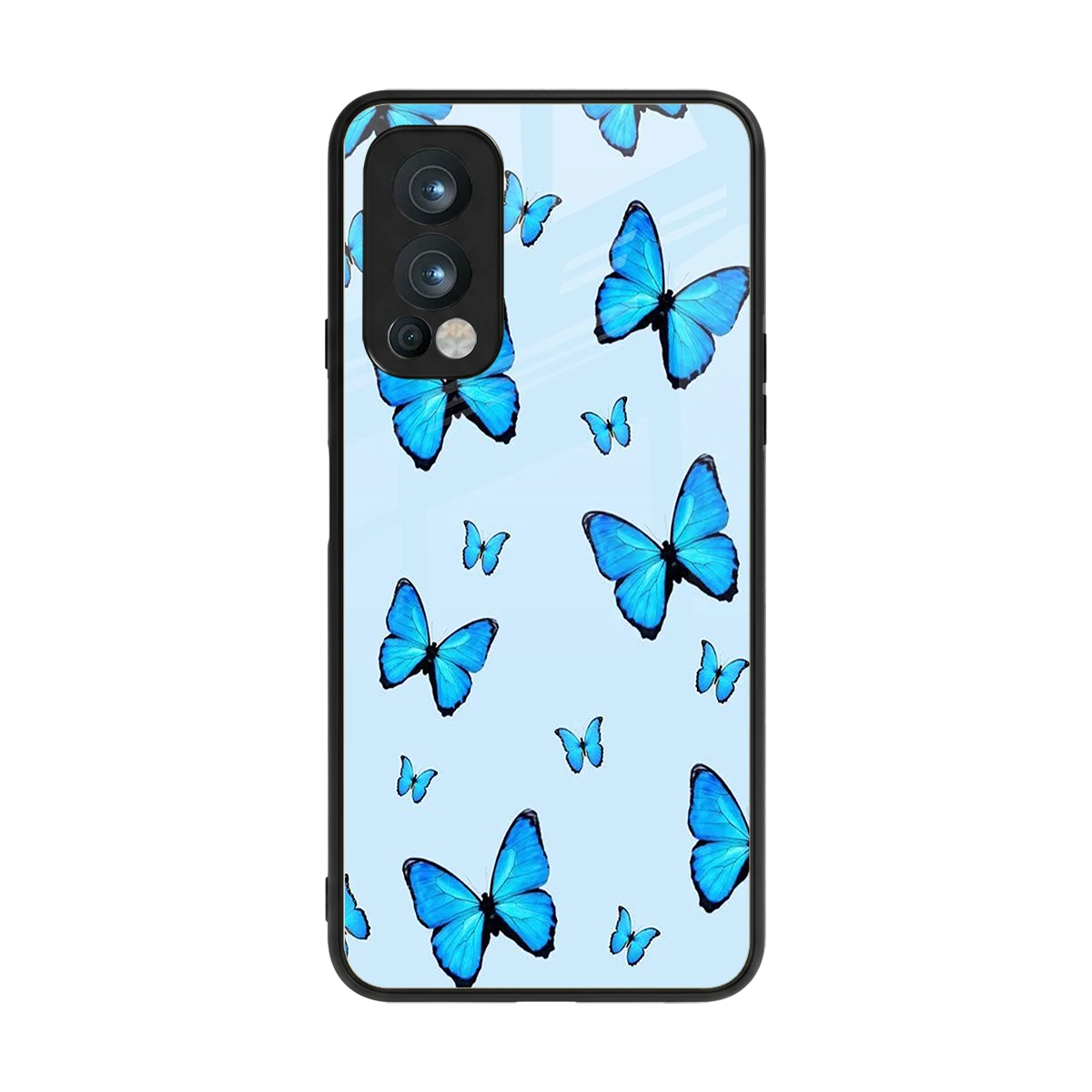 Gimme Butterflies Aesthetic back phone cover | glass case for oneplus nord 2