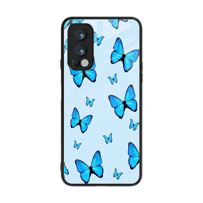Gimme Butterflies Aesthetic back phone cover | glass case for oneplus nord 2
