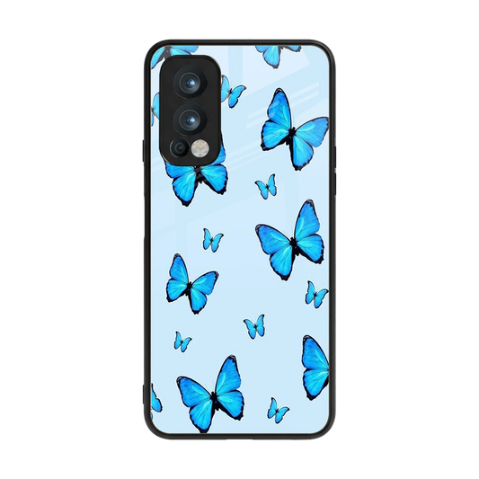 Gimme Butterflies Aesthetic back phone cover | glass case for oneplus nord 2