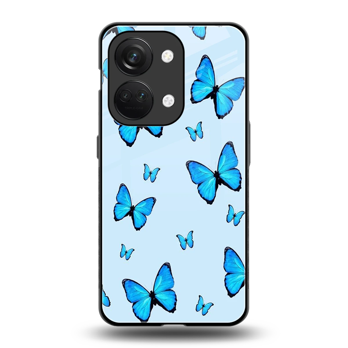 Gimme Butterflies Aesthetic back phone cover | glass case for oneplus nord 3