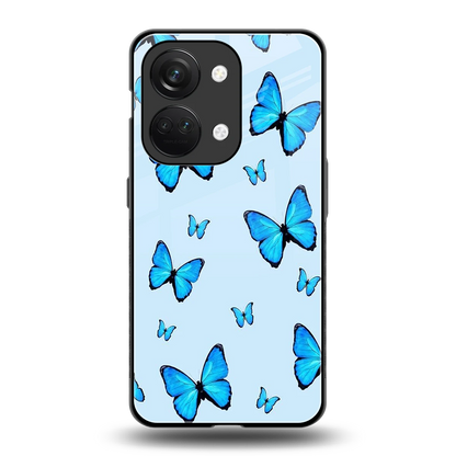 Gimme Butterflies Aesthetic back phone cover | glass case for oneplus nord 3
