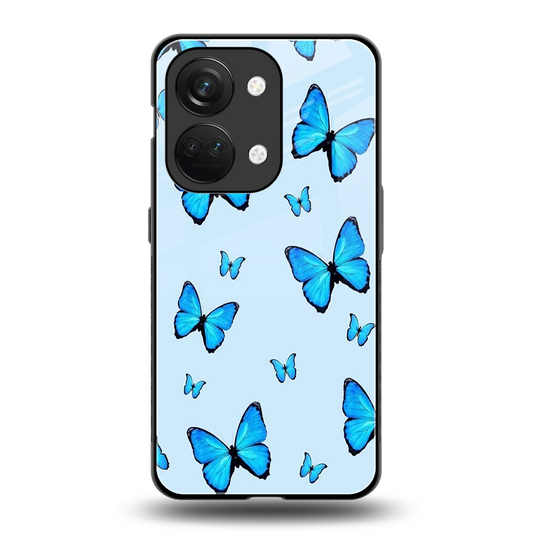 Gimme Butterflies Aesthetic back phone cover | glass case for oneplus nord 3