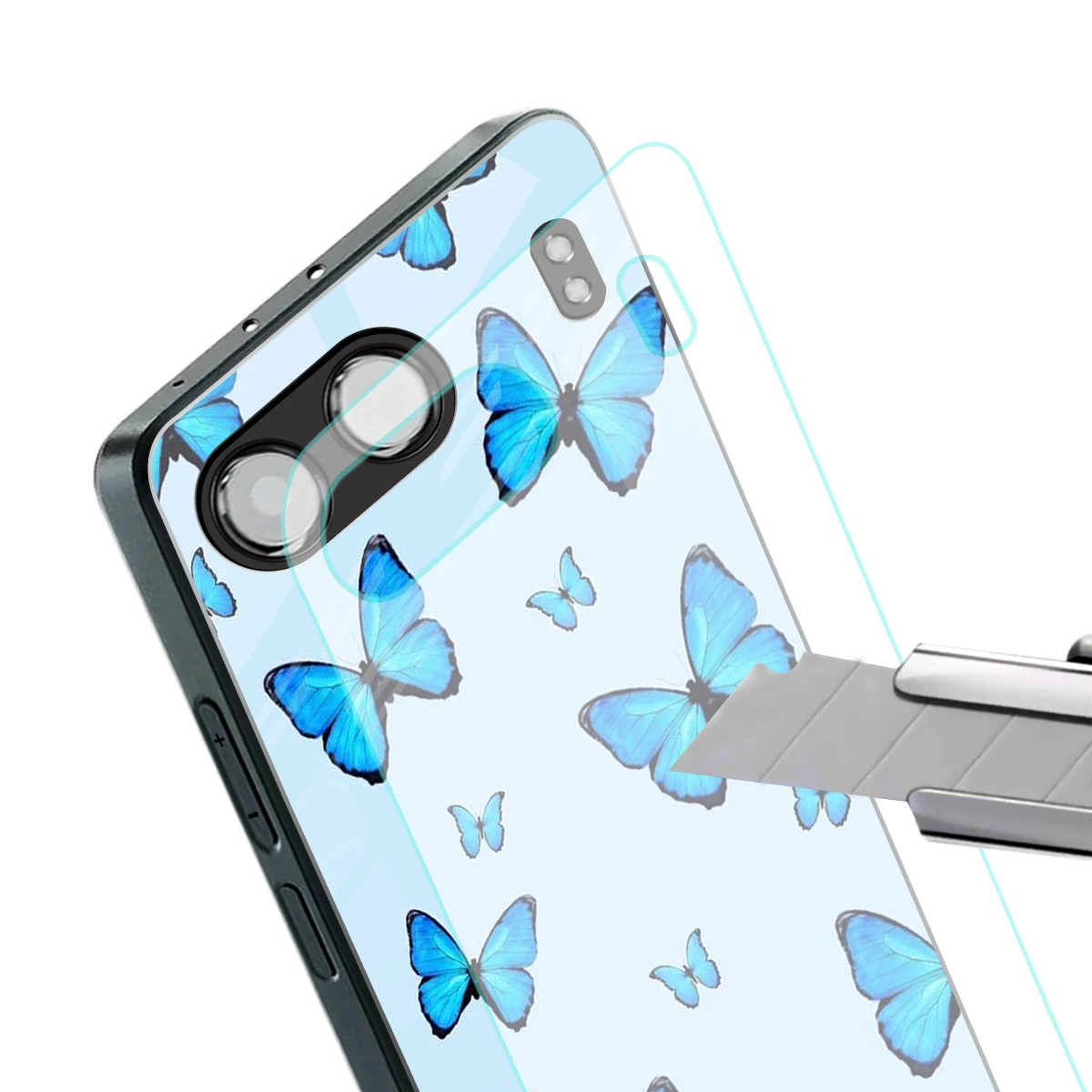 Gimme Butterflies Aesthetic stylish phone case for oneplus nord 4 | glossy glass and slim fit