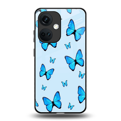 Gimme Butterflies Aesthetic back phone cover | glass case for oneplus nord ce 3