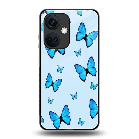 Gimme Butterflies Aesthetic back phone cover | glass case for oneplus nord ce 3