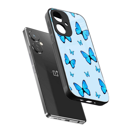 Gimme Butterflies Aesthetic sleek oneplus nord ce 3 cover with tempered glass back and TPU edges
