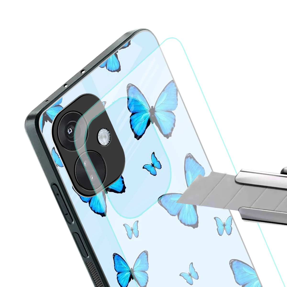 Gimme Butterflies Aesthetic stylish phone case for oneplus nord ce 3 | glossy glass and slim fit