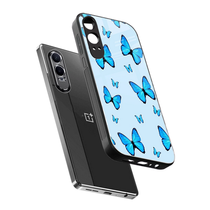 Gimme Butterflies Aesthetic sleek oneplus nord ce 4 lite cover with tempered glass back and TPU edges