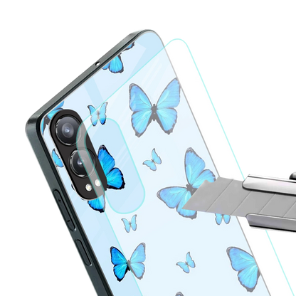 Gimme Butterflies Aesthetic stylish phone case for oneplus nord ce 4 lite | glossy glass and slim fit