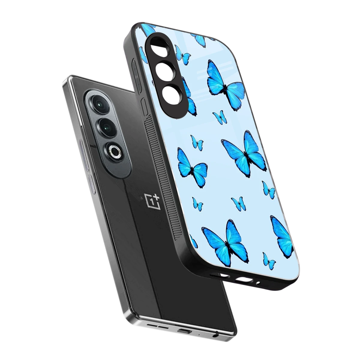 Gimme Butterflies Aesthetic sleek oneplus nord ce 4 cover with tempered glass back and TPU edges