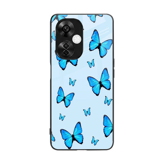 Gimme Butterflies Aesthetic back phone cover | glass case for oneplus nord ce 3 lite
