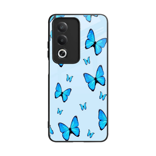 Gimme Butterflies Aesthetic back phone cover | glass case for oppo a3 pro
